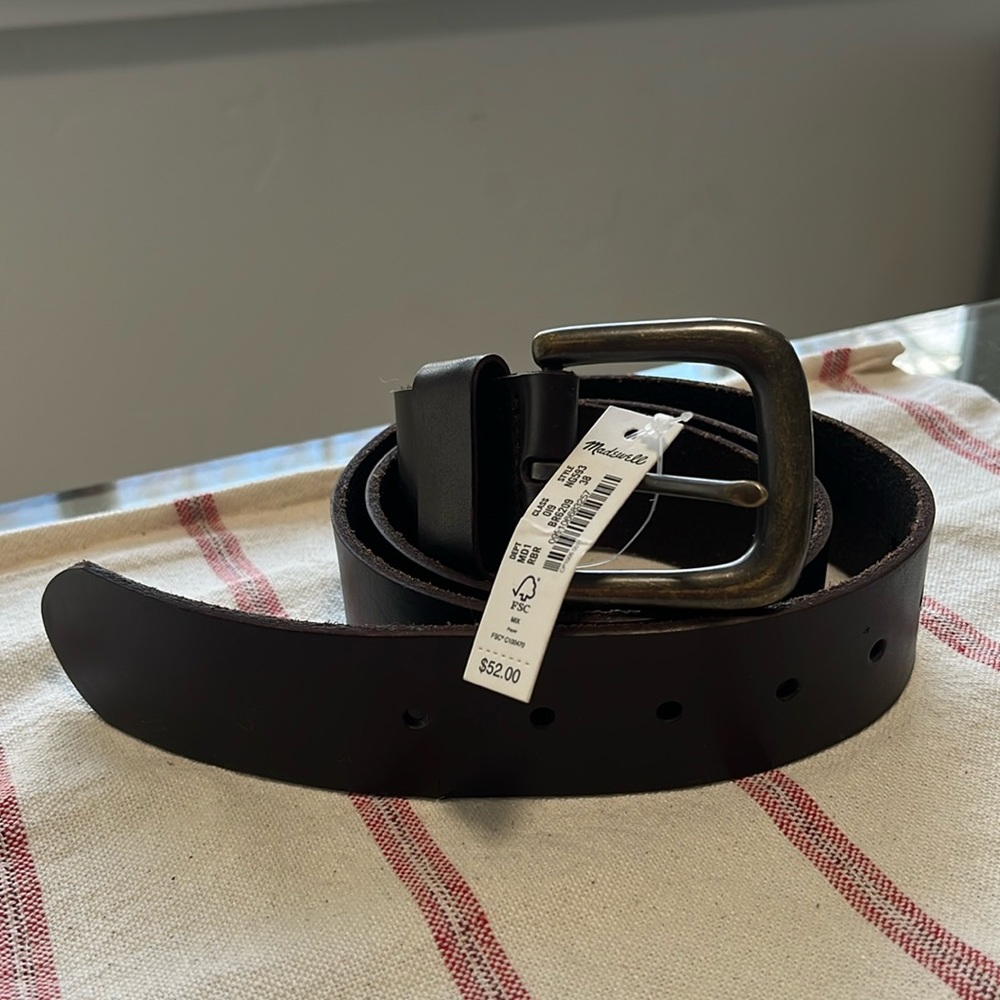 Men’s leather Madewell belt